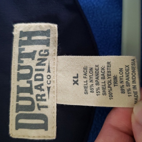 Duluth Trading Co Windfront Vest Men XL Blue Full Zip Pockets Hiking Camping - Picture 6 of 8